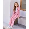 Arshiner Girls 2 Piece Outfits Sweatsuits Zip Up Hoodie Sweatshirt and Sweatpant Athletic Tracksuit Jogger Set(Pink)