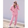 Arshiner Girls 2 Piece Outfits Sweatsuits Zip Up Hoodie Sweatshirt and Sweatpant Athletic Tracksuit Jogger Set(Pink)