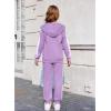 Arshiner Girls 2 Piece Outfits Sweatsuits Zip Up Hoodie Sweatshirt and Sweatpant Athletic Tracksuit Jogger Set(Purple)