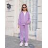 Arshiner Girls 2 Piece Outfits Sweatsuits Zip Up Hoodie Sweatshirt and Sweatpant Athletic Tracksuit Jogger Set(Purple)