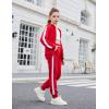 Arshiner Girls 2 Piece Outfits Sweatsuits Zip Up Hoodie Sweatshirt and Sweatpant Athletic Tracksuit Jogger Set(Red)