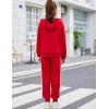 Arshiner Girls 2 Piece Outfits Sweatsuits Zip Up Hoodie Sweatshirt and Sweatpant Athletic Tracksuit Jogger Set(Red)