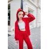 Arshiner Girls 2 Piece Outfits Sweatsuits Zip Up Hoodie Sweatshirt and Sweatpant Athletic Tracksuit Jogger Set(Red)