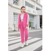 Arshiner Girls 2 Piece Outfits Sweatsuits Zip Up Hoodie Sweatshirt and Sweatpant Athletic Tracksuit Jogger Set(Rose)