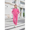 Arshiner Girls 2 Piece Outfits Sweatsuits Zip Up Hoodie Sweatshirt and Sweatpant Athletic Tracksuit Jogger Set(Rose)