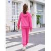 Arshiner Girls 2 Piece Outfits Sweatsuits Zip Up Hoodie Sweatshirt and Sweatpant Athletic Tracksuit Jogger Set(Rose)