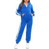 Arshiner Girls 2 Piece Outfits Sweatsuits Zip Up Hoodie Sweatshirt and Sweatpant Athletic Tracksuit Jogger Set(Navy)