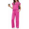 Arshiner Girls 2 Piece Outfits Summer Clothes Short Sleeve Crewneck Tops Wide Leg Pants Trendy Clothing Sets(Rose Red)