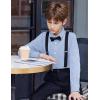 Arshiner Boys Long Sleeve Dress Shirt Button Down Shirt School Uniform Formal Shirt with Chest Pocket Size 5-12 Years(Light Blue)