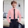 Arshiner Boys Long Sleeve Dress Shirt Button Down Shirt School Uniform Formal Shirt with Chest Pocket Size 5-12 Years(Pink)
