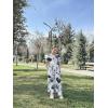 Arshiner Girls 2 Pieces Outfits Kids Square Neck Puff Sleeve Tops and Pants Set with Pockets 6-14 Years(Black Tie Dye)