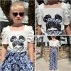 Arshiner Girls 2 Pieces Outfits Kids Square Neck Puff Sleeve Tops and Pants Set with Pockets 6-14 Years(Blue Floral)