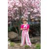 Arshiner Girls 2 Pieces Outfits Kids Square Neck Puff Sleeve Tops and Pants Set with Pockets 6-14 Years(Hot Pink Stripe)