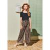 Arshiner Girls 2 Pieces Outfits Kids Square Neck Puff Sleeve Tops and Pants Set with Pockets 6-14 Years(Leopard)
