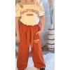 Arshiner Girls 2 Pieces Outfits Kids Square Neck Puff Sleeve Tops and Pants Set with Pockets 6-14 Years(Letter Printed)