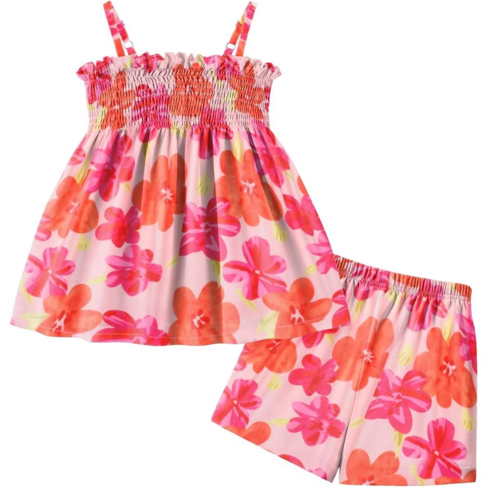 image:imageArshiner Toddler Baby Girls Summer Clothes 2 Piece Outfits Ruffle Hem Camisole amp Shorts Set with Pockets Cute Tracksuit 28YPurple