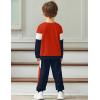 Arshiner Boys Clothes Color Block Sweatshirt & Casual Pants 2Pcs Fall Winter Outfits Set for Kids 2-12 Years(Red & White Stripe)