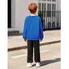 Arshiner Boys Fleece Colorblock Sweatshirt & Pants Outfit Set Fall Winter Clothes Toddler to Big Kid Sizes (2~12 Years)(Blue + Black)