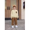 Arshiner Boys Fleece Colorblock Sweatshirt & Pants Outfit Set Fall Winter Clothes Toddler to Big Kid Sizes (2~12 Years)(Cream + Brown)