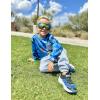 Arshiner Boys Fleece Colorblock Sweatshirt & Pants Outfit Set Fall Winter Clothes Toddler to Big Kid Sizes (2~12 Years)(Dinosaur Print + Gray)