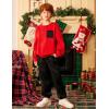 Arshiner Boys Fleece Colorblock Sweatshirt & Pants Outfit Set Fall Winter Clothes Toddler to Big Kid Sizes (2~12 Years)(Red + Black)