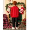 Arshiner Boys Fleece Colorblock Sweatshirt & Pants Outfit Set Fall Winter Clothes Toddler to Big Kid Sizes (2~12 Years)(Red + Black)