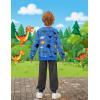 Arshiner Boys Pant Sets Long Sleeve Shirts and Pants Crewneck Sweatshirt for Fall Winter（2T- 8-9）(Blue & Black)
