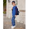 Arshiner Boys Pant Sets Long Sleeve Shirts and Pants Crewneck Sweatshirt for Fall Winter（2T- 8-9）(Blue & Blue)