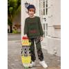 Arshiner Boys Pant Sets Long Sleeve Shirts and Pants Crewneck Sweatshirt for Fall Winter（2T- 8-9）(Green & Camo)