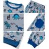 Arshiner Boys Pant Sets Long Sleeve Shirts and Pants Crewneck Sweatshirt for Fall Winter（2T- 8-9）(Grey & Blue)