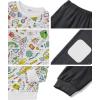 Arshiner Boys Pant Sets Long Sleeve Shirts and Pants Crewneck Sweatshirt for Fall Winter（2T- 8-9）(White & Black)
