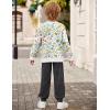 Arshiner Boys Pant Sets Long Sleeve Shirts and Pants Crewneck Sweatshirt for Fall Winter（2T- 8-9）(White & Black)