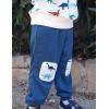 Arshiner Boys Pant Sets Long Sleeve Shirts and Pants Crewneck Sweatshirt for Fall Winter（2T- 8-9）(White & Blue)