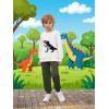 Arshiner Boys Pant Sets Long Sleeve Shirts and Pants Crewneck Sweatshirt for Fall Winter（2T- 8-9）(White & Green)