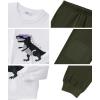 Arshiner Boys Pant Sets Long Sleeve Shirts and Pants Crewneck Sweatshirt for Fall Winter（2T- 8-9）(White & Green)