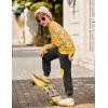 Arshiner Boys Pant Sets Long Sleeve Shirts and Pants Crewneck Sweatshirt for Fall Winter（2T- 8-9）(Yellow & Grey)