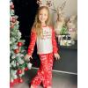Arshiner Girls Christmas Pajamas Holiday Pjs for Kids Santa Long Sleeve Sleepwear(Apricot Merry Christmas)