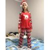 Arshiner Girls Christmas Pajamas Holiday Pjs for Kids Santa Long Sleeve Sleepwear(Red Bear)