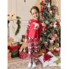 Arshiner Girls Christmas Pajamas Holiday Pjs for Kids Santa Long Sleeve Sleepwear(Red Bear)