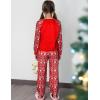 Arshiner Girls Christmas Pajamas Holiday Pjs for Kids Santa Long Sleeve Sleepwear(Red Christmas Teddy)