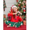 Arshiner Girls Christmas Pajamas Holiday Pjs for Kids Santa Long Sleeve Sleepwear(Red Merry Christmas)