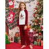 Arshiner Girls Christmas Pajamas Holiday Pjs for Kids Santa Long Sleeve Sleepwear(Red Plaid Christmas Tree)
