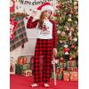 Arshiner Girls Christmas Pajamas Holiday Pjs for Kids Santa Long Sleeve Sleepwear(Red Plaid Christmas Tree)