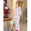 Arshiner Girls Christmas Pajamas Holiday Pjs for Kids Santa Long Sleeve Sleepwear(Red Reindeer)
