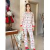 Arshiner Girls Christmas Pajamas Holiday Pjs for Kids Santa Long Sleeve Sleepwear(Red Reindeer)