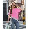 Arshiner Girls Oversized T Shirts with Pocket Short Sleeve Basic Crewneck Summer Casual Loose Tops Clothes 5-12 Years(Peach Pink)