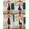 Arshiner Girl’s Spaghetti Strap Button Down Midi Sleeveless Summer Casual Sundress A-line Dress with Pockets(Navy Blue)