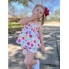 Arshiner Toddler Baby Girls Summer Clothes 2 Piece Outfits Ruffle Hem Camisole & Shorts Set with Pockets Cute Tracksuit 2-8Y(Color)