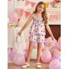 Arshiner Toddler Baby Girls Summer Clothes 2 Piece Outfits Ruffle Hem Camisole & Shorts Set with Pockets Cute Tracksuit 2-8Y(Color)