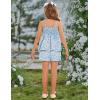 Arshiner Toddler Baby Girls Summer Clothes 2 Piece Outfits Ruffle Hem Camisole & Shorts Set with Pockets Cute Tracksuit 2-8Y(Light Blue)